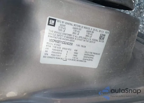 2012 Chevrolet Silverado 1500 Lt z USA, uszkodzony, nr VIN 3GCPKSE71CG242256